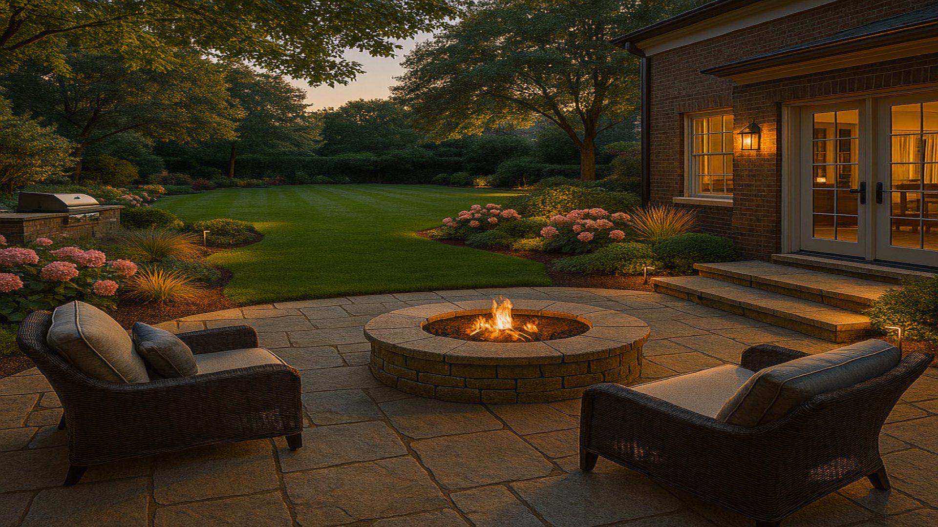 Luxury landscaping services Birmingham Michigan - premium estate landscape design near Cranbrook and Oakland Hills