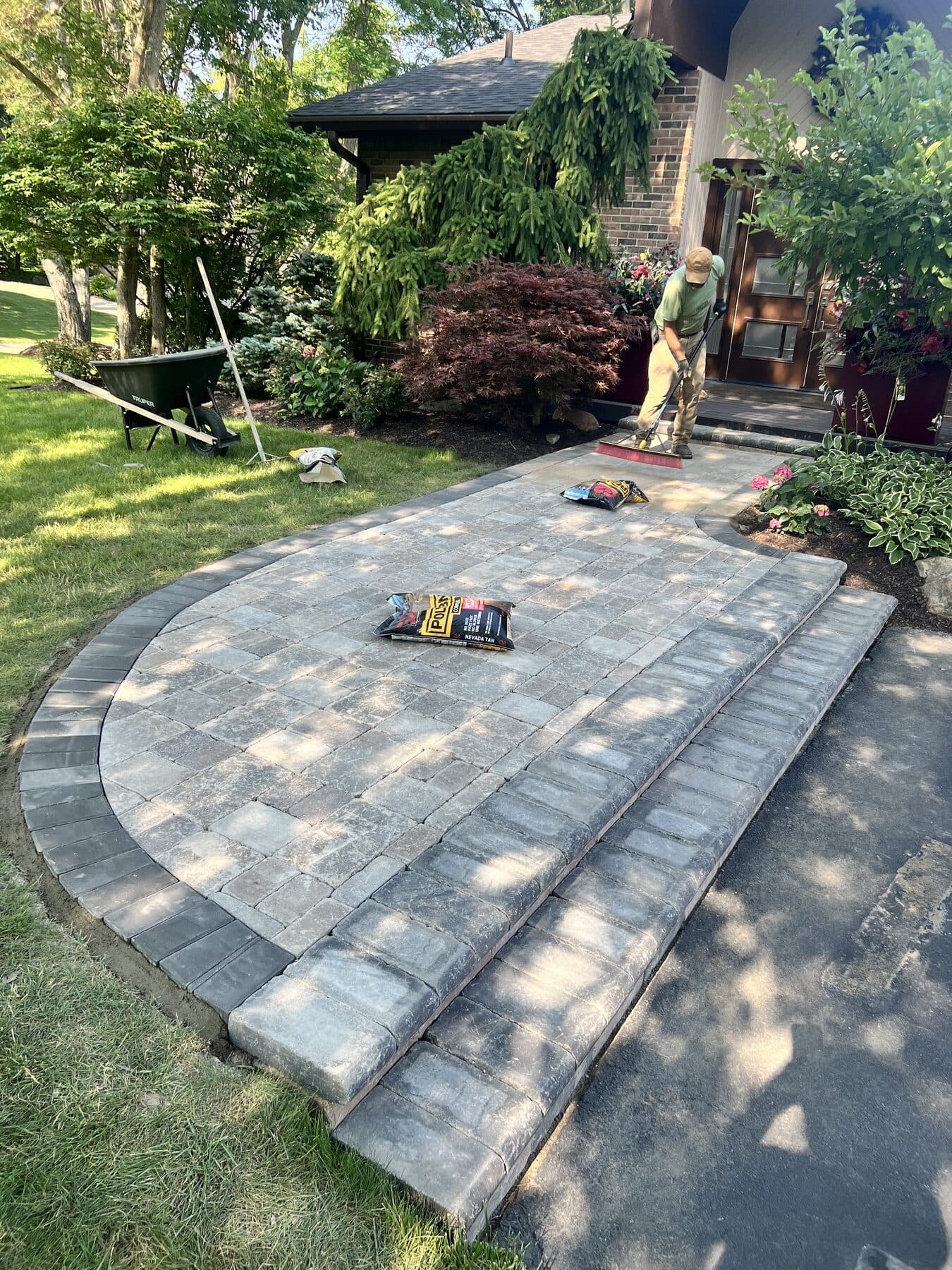 Paver patio finished and cleaned down